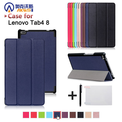cover case for Lenovo Tab 4 8inch tablet TB-8504F/8504N 8 inch Tablet 2017 release with stand  PU Leather Protective Case