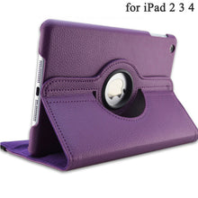 Load image into Gallery viewer, 360 Degrees Rotating PU Leather Flip Cover Case for iPad 2 3 4 Case Stand Cases Smart Tablet A1395 A1396 A1416 A1430 A1458 A1460