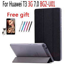 Load image into Gallery viewer, New Slim cover+Transparent PC Back Case For Huawei Mediapad T3 7 3G BG2-U01 Tablet case T3 3G 7.0 + Screen protection + stylus