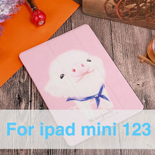 Load image into Gallery viewer, Lovely Rabbit Pig Cartoon Tablet Cover For 2017 New iPad 9.7 Air 1 2 Stand Shell Anti drop/Dust For iPad 2 3 4 Mini 1 2 3 4 Case