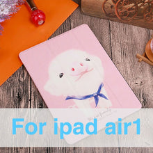Load image into Gallery viewer, Lovely Rabbit Pig Cartoon Tablet Cover For 2017 New iPad 9.7 Air 1 2 Stand Shell Anti drop/Dust For iPad 2 3 4 Mini 1 2 3 4 Case