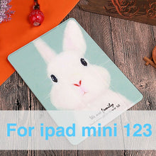 Load image into Gallery viewer, Lovely Rabbit Pig Cartoon Tablet Cover For 2017 New iPad 9.7 Air 1 2 Stand Shell Anti drop/Dust For iPad 2 3 4 Mini 1 2 3 4 Case
