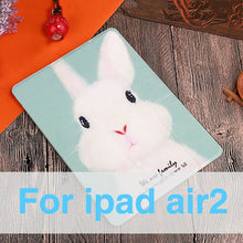 Load image into Gallery viewer, Lovely Rabbit Pig Cartoon Tablet Cover For 2017 New iPad 9.7 Air 1 2 Stand Shell Anti drop/Dust For iPad 2 3 4 Mini 1 2 3 4 Case