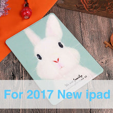 Load image into Gallery viewer, Lovely Rabbit Pig Cartoon Tablet Cover For 2017 New iPad 9.7 Air 1 2 Stand Shell Anti drop/Dust For iPad 2 3 4 Mini 1 2 3 4 Case