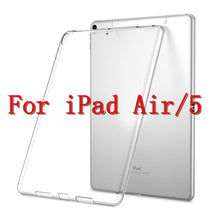 Load image into Gallery viewer, Silicon Case For iPad Pro 11 12.9 2018 9.7 Clear Transparent Case Soft TPU Bumper Cover Tablet Case For iPad 2 3 4 5 6 Air Mini