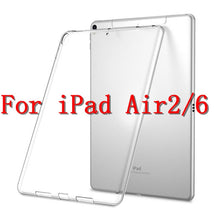 Load image into Gallery viewer, Silicon Case For iPad Pro 11 12.9 2018 9.7 Clear Transparent Case Soft TPU Bumper Cover Tablet Case For iPad 2 3 4 5 6 Air Mini