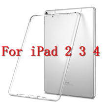 Load image into Gallery viewer, Silicon Case For iPad Pro 11 12.9 2018 9.7 Clear Transparent Case Soft TPU Bumper Cover Tablet Case For iPad 2 3 4 5 6 Air Mini
