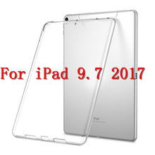 Load image into Gallery viewer, Silicon Case For iPad Pro 11 12.9 2018 9.7 Clear Transparent Case Soft TPU Bumper Cover Tablet Case For iPad 2 3 4 5 6 Air Mini