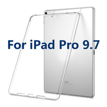 Load image into Gallery viewer, Silicon Case For iPad Pro 11 12.9 2018 9.7 Clear Transparent Case Soft TPU Bumper Cover Tablet Case For iPad 2 3 4 5 6 Air Mini