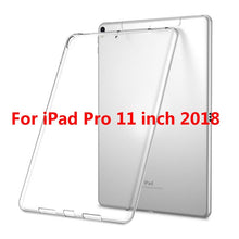 Load image into Gallery viewer, Silicon Case For iPad Pro 11 12.9 2018 9.7 Clear Transparent Case Soft TPU Bumper Cover Tablet Case For iPad 2 3 4 5 6 Air Mini