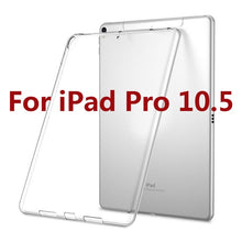 Load image into Gallery viewer, Silicon Case For iPad Pro 11 12.9 2018 9.7 Clear Transparent Case Soft TPU Bumper Cover Tablet Case For iPad 2 3 4 5 6 Air Mini