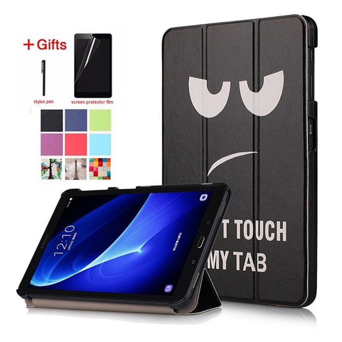 Pen+Film for samsung galaxy tab A6 10.1 SM-T580 SM-T585 Smart Cover Case for samsung Tab T580 T585 10.1 inch Tablet Funda Capa