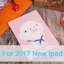 Load image into Gallery viewer, Lovely Rabbit Pig Cartoon Tablet Cover For 2017 New iPad 9.7 Air 1 2 Stand Shell Anti drop/Dust For iPad 2 3 4 Mini 1 2 3 4 Case