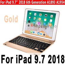 Load image into Gallery viewer, Top Flip Keyboard for Apple iPad 9.7 2017 2018 5th 6th Generation Bluetooth Keyboard Case for iPad Air 1 2 5 6 Pro 9.7 Cover