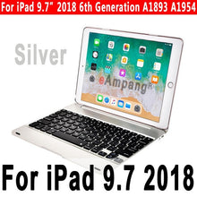 Load image into Gallery viewer, Top Flip Keyboard for Apple iPad 9.7 2017 2018 5th 6th Generation Bluetooth Keyboard Case for iPad Air 1 2 5 6 Pro 9.7 Cover