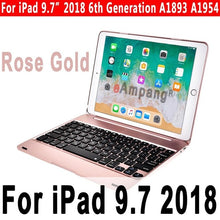 Load image into Gallery viewer, Top Flip Keyboard for Apple iPad 9.7 2017 2018 5th 6th Generation Bluetooth Keyboard Case for iPad Air 1 2 5 6 Pro 9.7 Cover