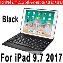 Load image into Gallery viewer, Top Flip Keyboard for Apple iPad 9.7 2017 2018 5th 6th Generation Bluetooth Keyboard Case for iPad Air 1 2 5 6 Pro 9.7 Cover