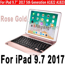 Load image into Gallery viewer, Top Flip Keyboard for Apple iPad 9.7 2017 2018 5th 6th Generation Bluetooth Keyboard Case for iPad Air 1 2 5 6 Pro 9.7 Cover