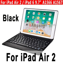 Load image into Gallery viewer, Top Flip Keyboard for Apple iPad 9.7 2017 2018 5th 6th Generation Bluetooth Keyboard Case for iPad Air 1 2 5 6 Pro 9.7 Cover