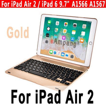 Load image into Gallery viewer, Top Flip Keyboard for Apple iPad 9.7 2017 2018 5th 6th Generation Bluetooth Keyboard Case for iPad Air 1 2 5 6 Pro 9.7 Cover