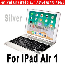 Load image into Gallery viewer, Top Flip Keyboard for Apple iPad 9.7 2017 2018 5th 6th Generation Bluetooth Keyboard Case for iPad Air 1 2 5 6 Pro 9.7 Cover
