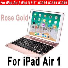 Load image into Gallery viewer, Top Flip Keyboard for Apple iPad 9.7 2017 2018 5th 6th Generation Bluetooth Keyboard Case for iPad Air 1 2 5 6 Pro 9.7 Cover